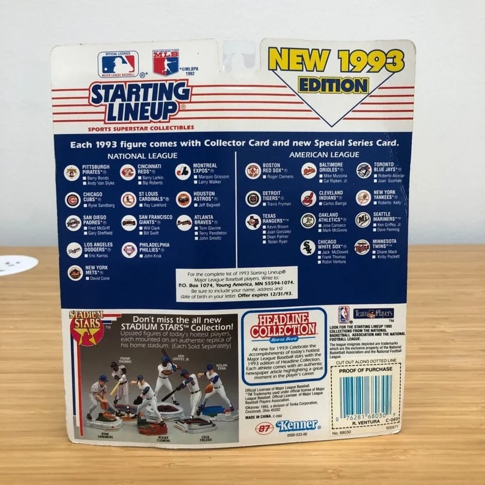 Kenner Starting Lineup Robin Ventura Kids Collectors White‎ 1993 MLB Figure